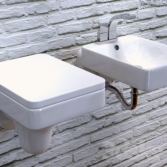 toilet and bidet Kerasan CENTO 3DS Max Model - thumbnail 2