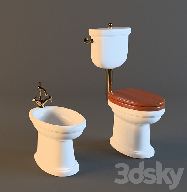 toilet and bidet Lineatre 3DSMax File - thumbnail 1