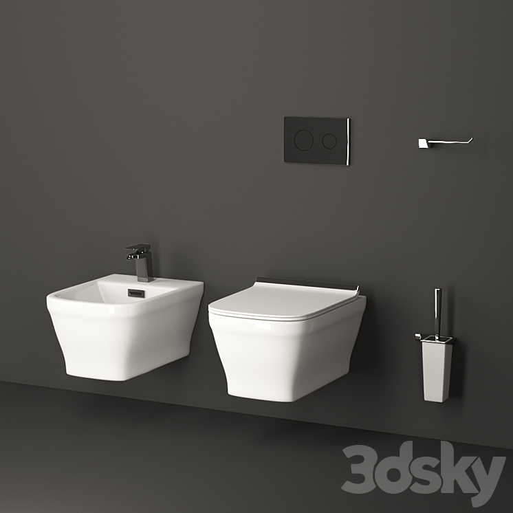 Toilet and bidet Noken Forma 3DS Max - thumbnail 1