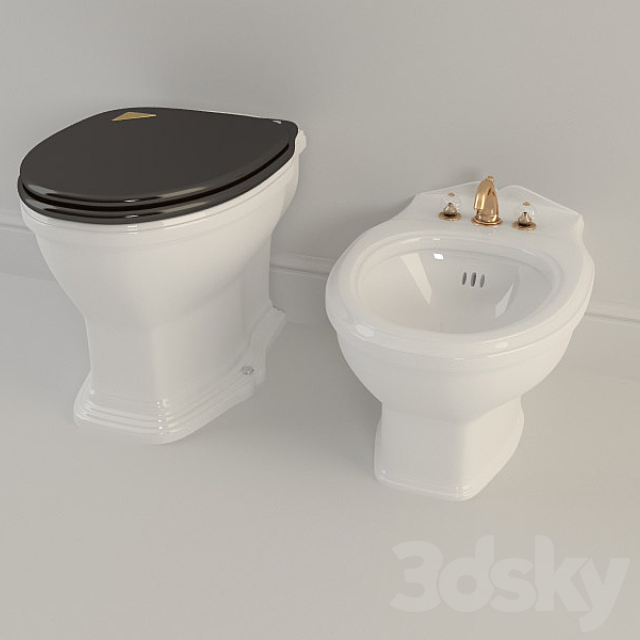 Toilet and toilet seats with Bidets 3DSMax File - thumbnail 1