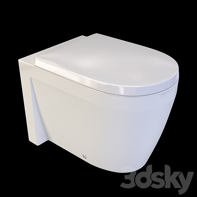 toilet bidet Duravit Starck 2 3ds Max - thumbnail 3