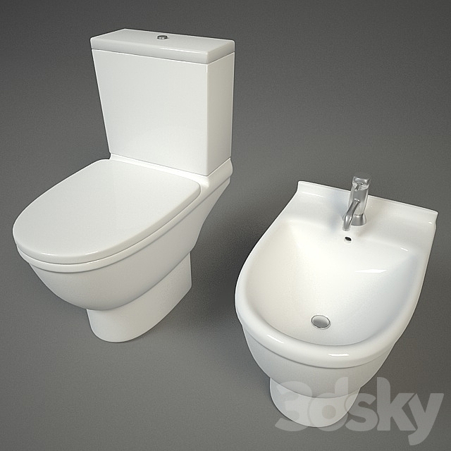 Toilet bidet Duravit Starck 3 3DS Max Model - thumbnail 1