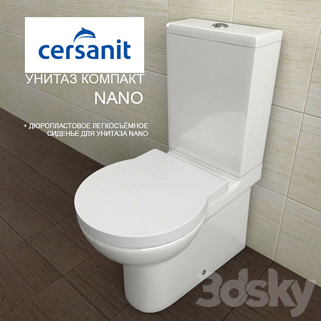 Toilet bowls COMPACT Cersanit NANO 3DS Max Model - thumbnail 1