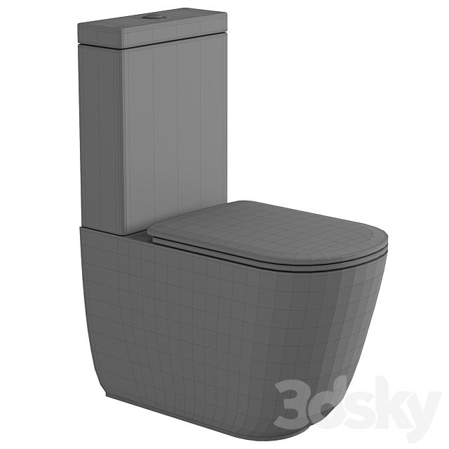 Toilet compact Kerasan Tribeca 3ds Max - thumbnail 3