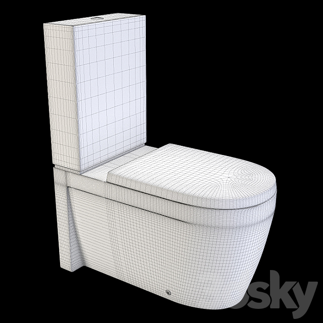 toilet Duravit Starck 2 (212909) 3ds Max - thumbnail 3