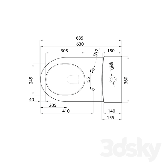 toilet Globus the company Della 3ds Max - thumbnail 3