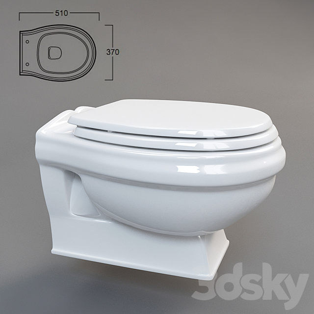 Toilet Simas Arcade AR 841 3ds Max - thumbnail 1