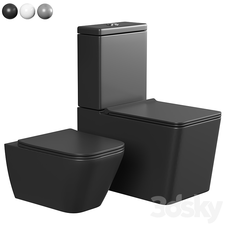 Toilet Vincea Q-Line 3DS Max Model - thumbnail 1