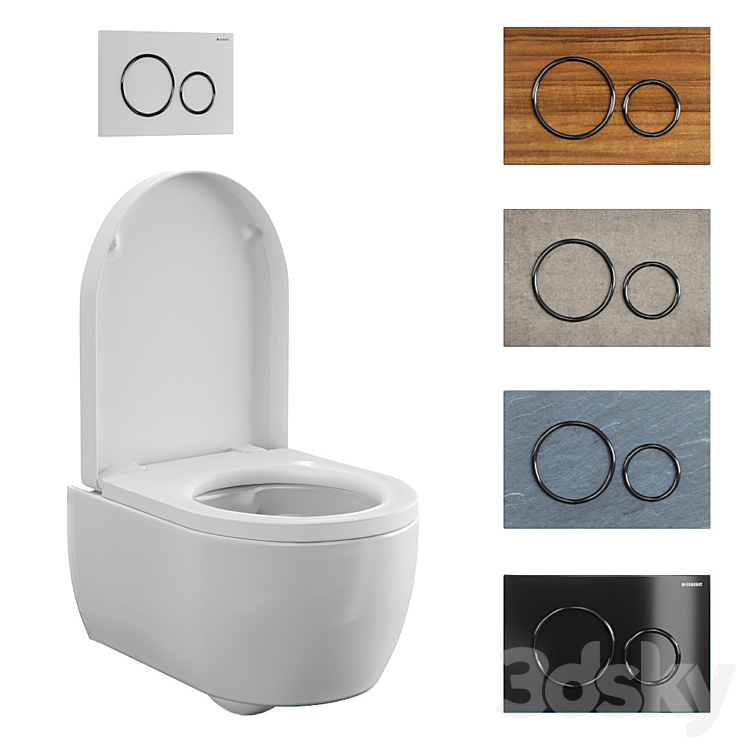 Toilet wall mounted Geberit iCon 3DS Max - thumbnail 2