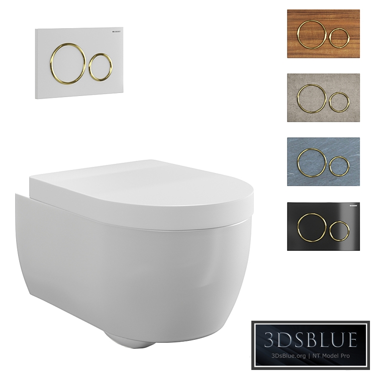 Toilet wall mounted Geberit iCon 3DS Max - thumbnail 3