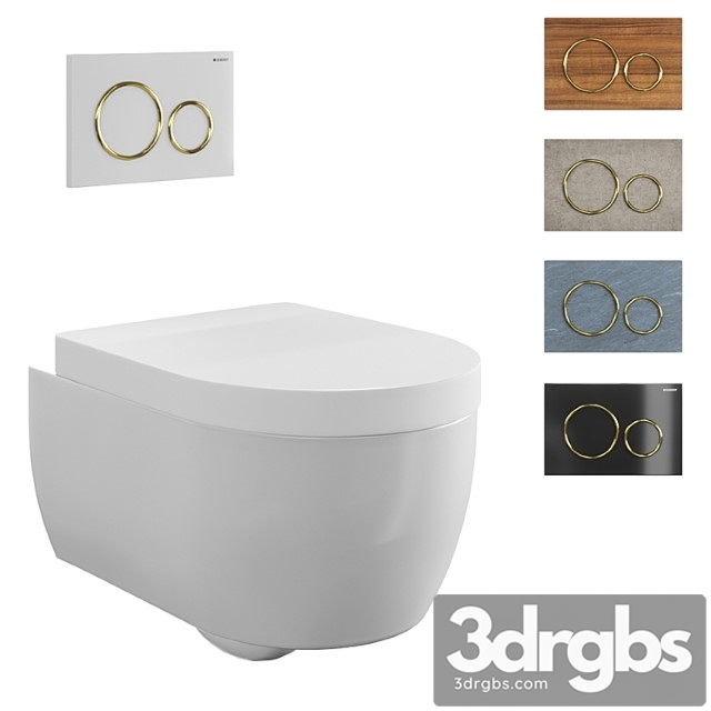 Toilet Wall Mounted Geberit Icon 3dsmax Download - thumbnail 1