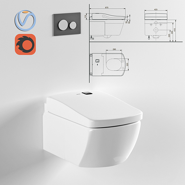 Toto neorest washlet 3ds Max - thumbnail 1