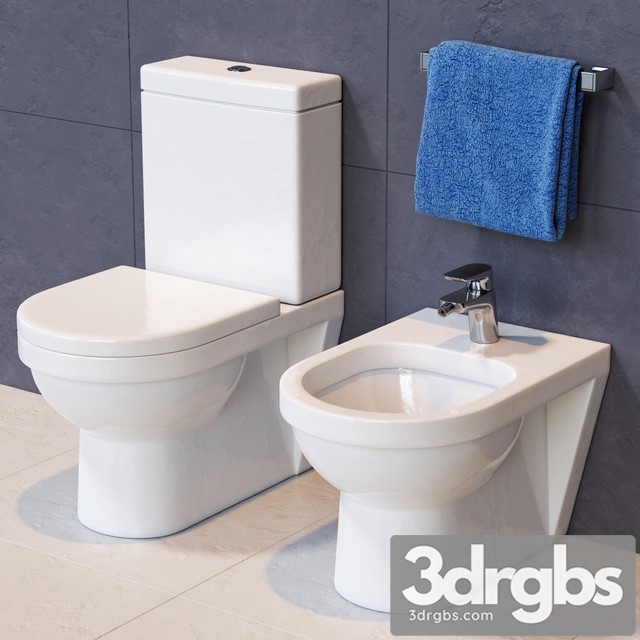 Villeroy and Boch Toilet and Bidet 3dsmax Download - thumbnail 1