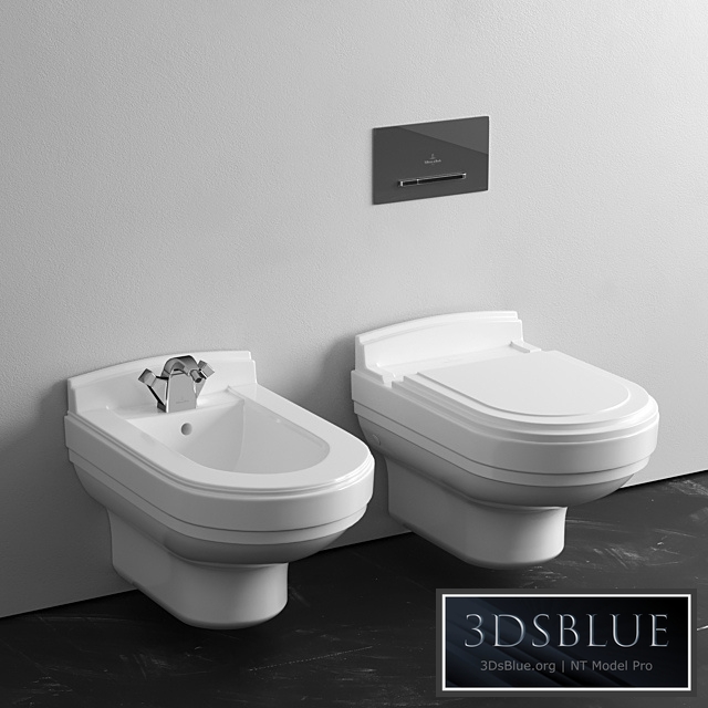 Villeroy & Boch Strada wall-mounted toilet & bidet 3DS Max - thumbnail 3