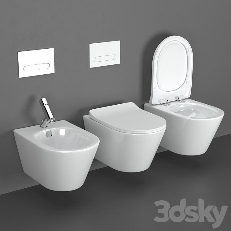 Volle Aiva Bidet & Rimless 3DS Max - thumbnail 1