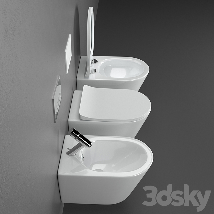 Volle Aiva Bidet & Rimless 3DS Max - thumbnail 2