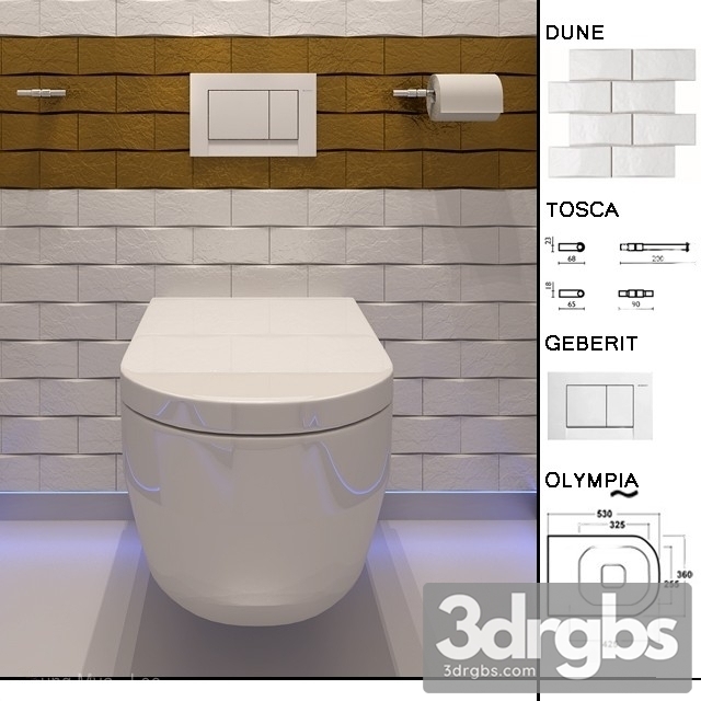 Wall Hung Toilet 3dsmax Download - thumbnail 1