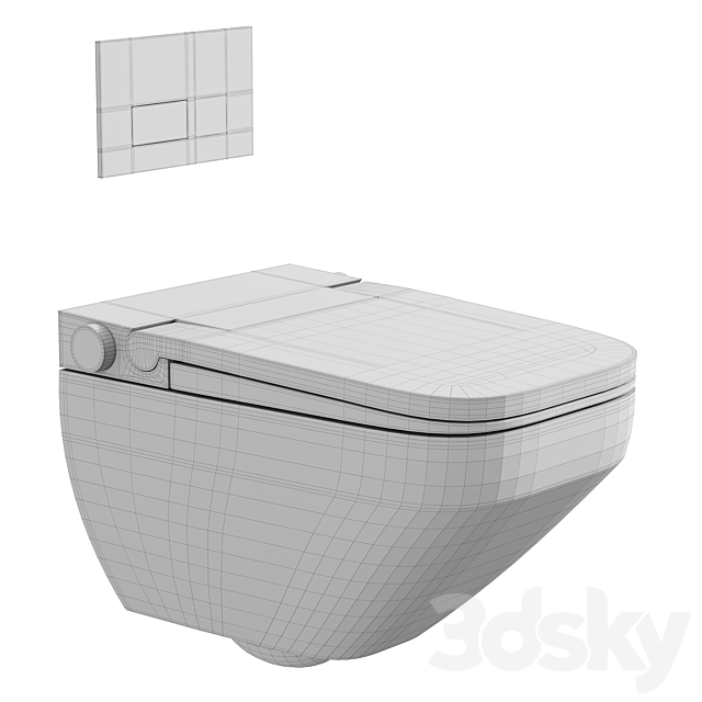 Wall hung toilet AM.PM Inspire V2.0 3DS Max Model - thumbnail 4