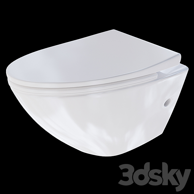 Wall hung toilet BelBagno Alpha rimless 3ds Max - thumbnail 1