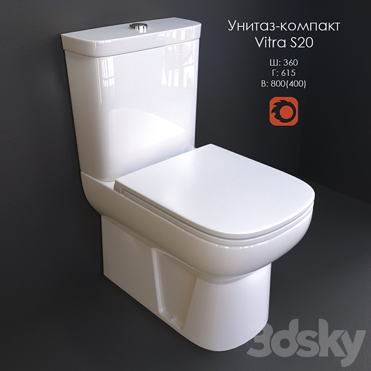 WC-CD Vitra S20 3DS Max - thumbnail 1