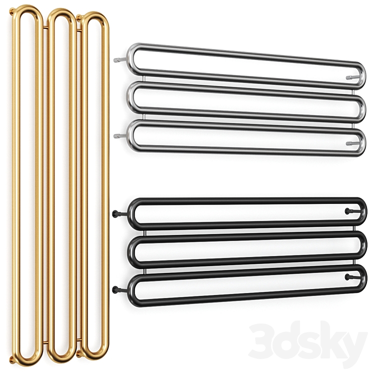 Antrax Tubone Towel warmer radiator 3DS Max Model - thumbnail 1