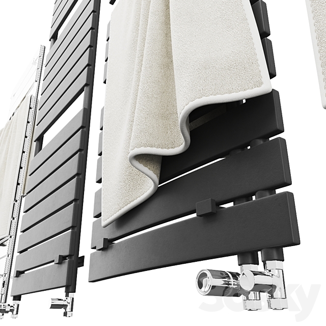 Apollo PALERMO radiators + towels 3ds Max - thumbnail 3