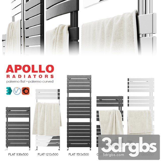 Apollo Palermo Radiators Towels 3dsmax Download - thumbnail 1