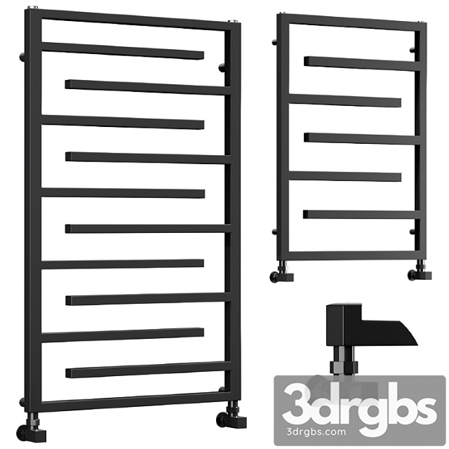 Arezzo anthracite 1380 x 600mm designer towel rail - thumbnail 1