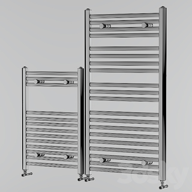 Black towel rail 3DS Max Model - thumbnail 2