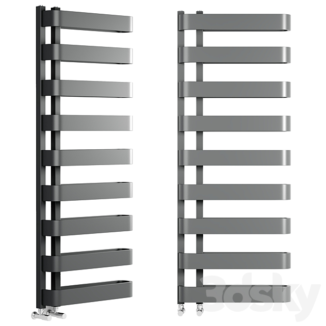 Brenton Gray Flat Panel Heated Towel Rail 3ds Max - thumbnail 1