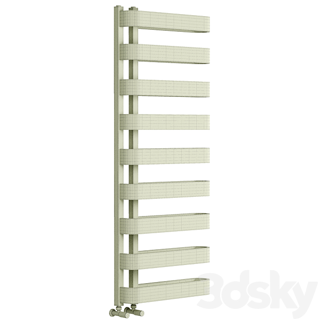 Brenton Gray Flat Panel Heated Towel Rail 3ds Max - thumbnail 2