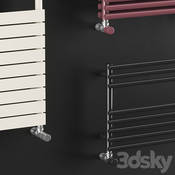 Cordivari towel rails 3DS Max - thumbnail 2