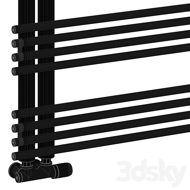 Полотенцесушитель Cordivari Kelly towelrail polished 3DS Max Model - thumbnail 5