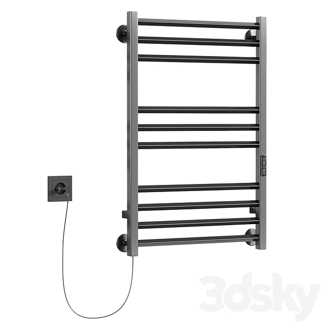 Electric heated towel rail Altasan ArgoProf 3ds Max - thumbnail 2