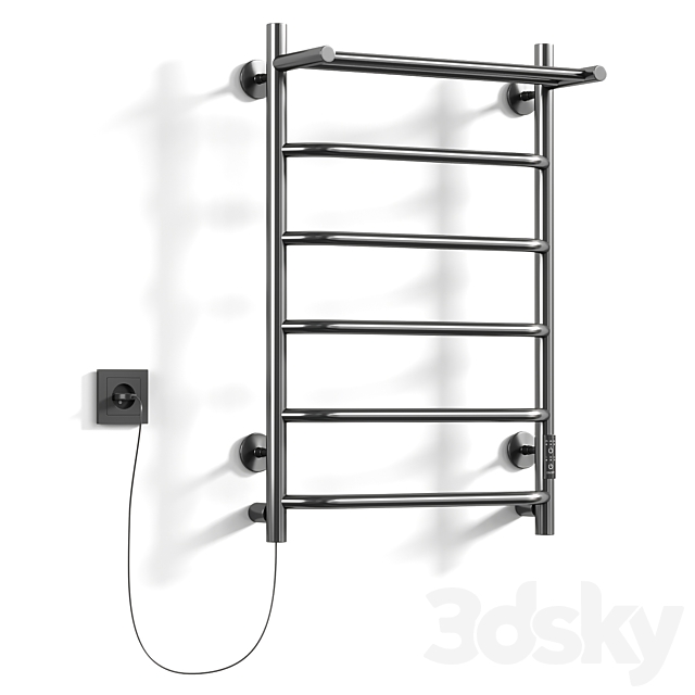 Electric heated towel rail Altasan Horizon 3ds Max - thumbnail 1