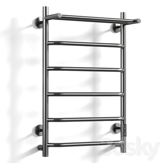 Electric heated towel rail Altasan Horizon 3ds Max - thumbnail 3