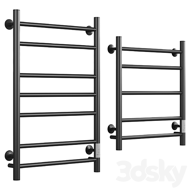 Electric heated towel rail EWRIKA Safo AS3 80×50 black 3ds Max - thumbnail 1