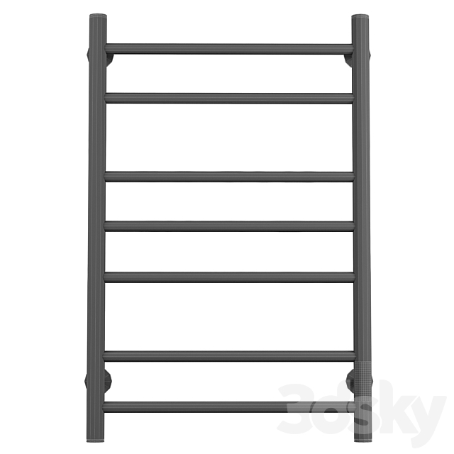 Electric heated towel rail EWRIKA Safo AS3 80×50 black 3ds Max - thumbnail 3