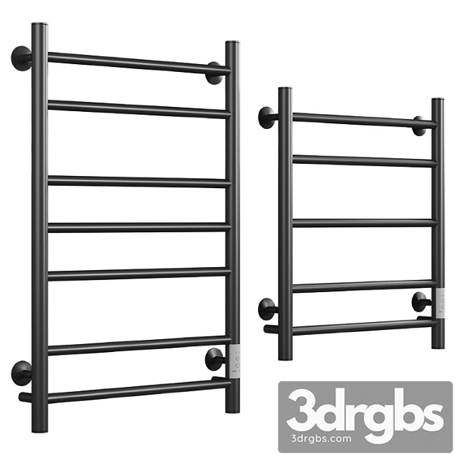 Electric heated towel rail ewrika safo as3 80×50, black - thumbnail 1