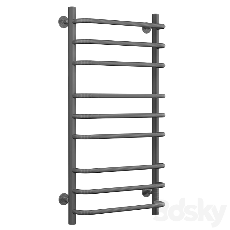 Electric heated towel rail EWRIKA Sappho I 100×50 chrome 3DS Max - thumbnail 2