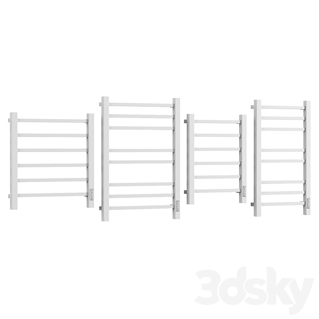 Electric heated towel rail Grois Alex 3ds Max - thumbnail 3