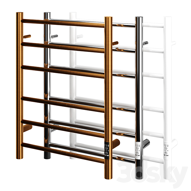 Electric heated towel rail Point Aurora 500×600 3ds Max - thumbnail 2