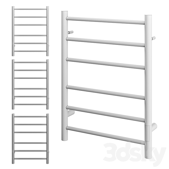 Electric heated towel rail Point Aurora 500×600 3ds Max - thumbnail 3