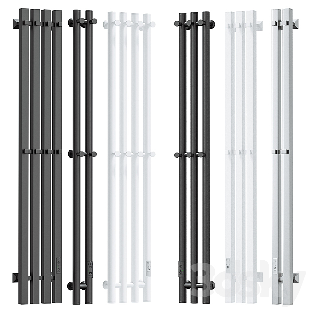 Electric heated towel rail set Margroid Inaro 3ds Max - thumbnail 3