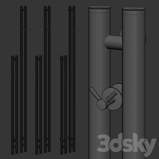 Electric towel warmer Sunerzha Nuance 3.0 120_180 3DS Max Model - thumbnail 3