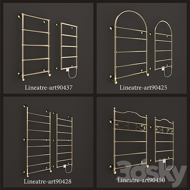 Group towel rails Lineatre 3DS Max Model - thumbnail 1