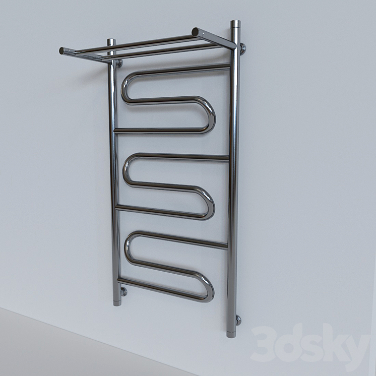 Heated towel rack Dvin FW11 3DS Max - thumbnail 1