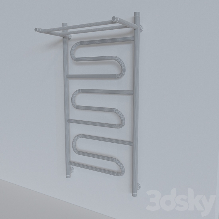 Heated towel rack Dvin FW11 3DS Max - thumbnail 2