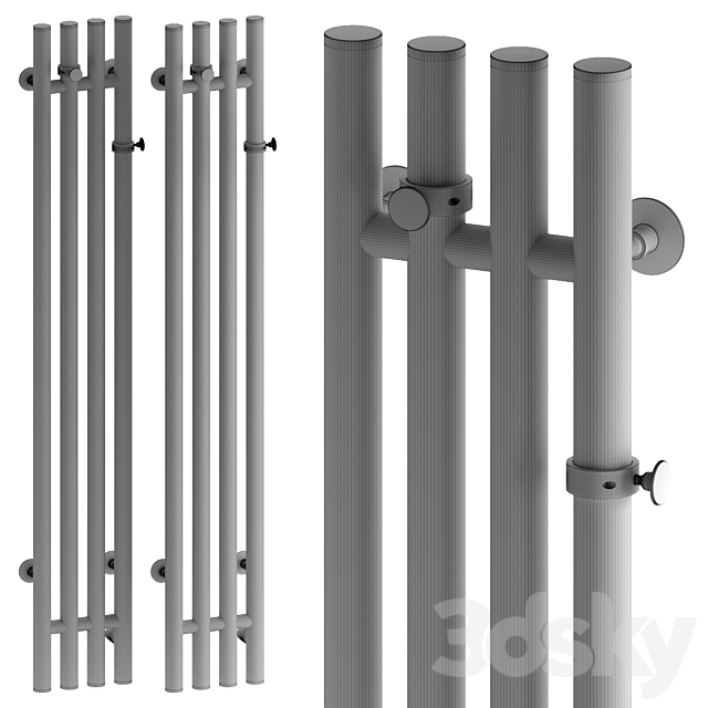 Heated towel rail EWRIKA Penelope V 120×15 3DS Max Model - thumbnail 2