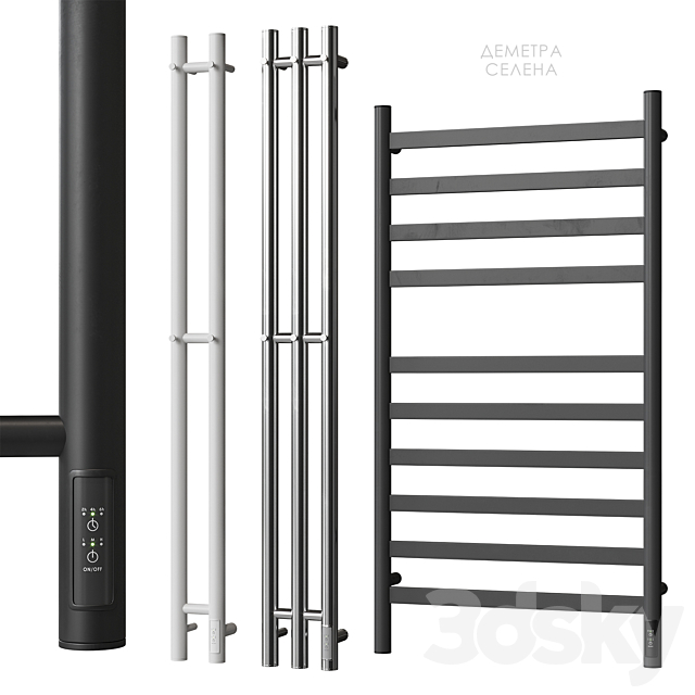 Heated towel rail Point Demetra Selena 3ds Max - thumbnail 1